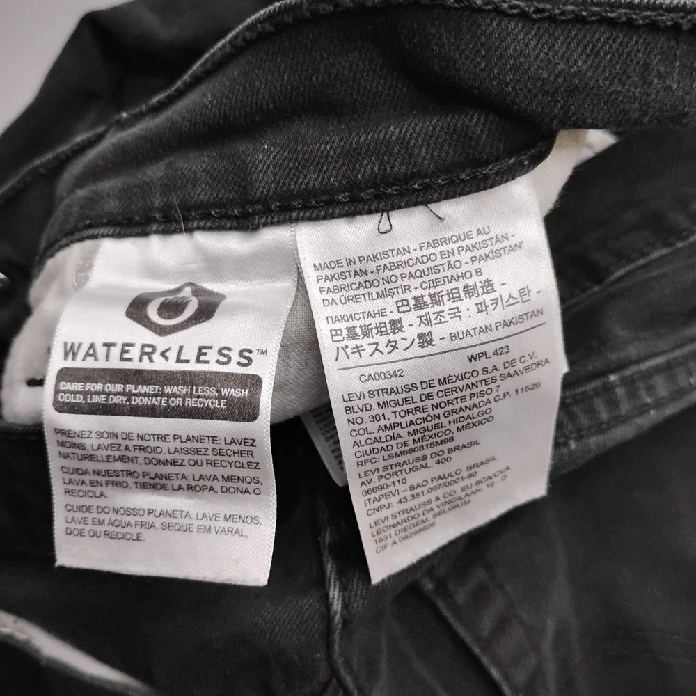 Levis 511 Slim Fit Jeans Mens 31x32 Faded Black Dark Grey Denim